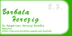 borbala herczig business card
